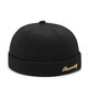 New fashion four-season landlord hat men street trendy hip-hop hat brimmed melon skin hat women light board hat women trendy black gold embroidery adjustable