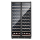 Bacchus red wine cabinet 250 bottles Constant temperature wine cabinet home commercial club office embedded integrated double door double control cabinet tea refrigerated wine storage cabinet high-end cold air frost-free YC-710 dual temperature-Beech wood shelf-1.91m high 250 bottles