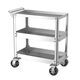 FANCYCHIC tool cart stainless steel trolley three-layer multi-functional workbench mobile wheeled workshop auto repair and maintenance 19C blue gray tool cart widened to prevent rollover