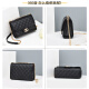 Manzwei shoulder bag women's new small square bag fashion versatile rhombus bag casual trend messenger bag women's chain small bag black