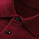 Antonio 100% sheep wool Chinese New Year red series men's lapel Polo sweater cardigan base sweater spring and autumn
