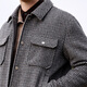 Dance with wolves [wool] jacket male winter fashionable bird grid coat men's down jacket 003 gray 175
