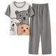 SHIHUAXIANG Pajamas adolescentes en pantalones de manga corta de verano Big Boy Boy Boy Boy Boys 15-16-17 años de secundaria estudiante de secundaria Borgoundy 3523 Blue Blue pantalones de manga corta M Código de versión adolescente 140-152C 60-80Jin [Jin iguala 0.5 kg]