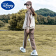 Disney (Disney) Girls Spring and Autumn Suit Set 2024 New Big Children's Women's Clothing Fashionable Sports Two-Piece Set Children's Girls Autumn Clothes BQ1396 Black [Coat + Pants] 110cm