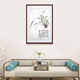 Hanao famous hand-painted Chinese ink ink orchid entrance decoration painting restaurant hanging painting corridor aisle wall painting mural vertical version orchid d style framed with solid wood frame 70*50cm