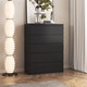 Shantoulin Village Massive Holzkiste des Schranks Nordic Style Schlafzimmer Wohnzimmer Schubladen TV -Schrank Amerikanische schwarze Kabinettskiste Ten Dou 1583*40*1216 HEIGHT HAUG