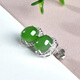 A Pendientes de Jade Jade de Jade Hetian de mil años, pendientes de Jade/Jasper con incrustaciones de plata de plata para mujeres, aretes de jade de lujo ligero, QZZ869