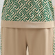 Fuxi mittlere Mutter Mode Top Zwei-teiliger Sommer Neue Kurzärmer T-Shirt Sportswear Mode Mutter Sommeranzug 1391-Gly860 Green XL Empfohlen 105jin [Jin ist 0,5 kg]