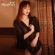 Envy sexy lingerie sexy shirt boyfriend style see-through sexy suit sexy underwear thong black 7805
