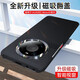 Carrenton anwendbar für Huawei Mate40pro Mobiltelefon Fall Magnetic Flip 40E Schutzhülle Volldecke echtes Leder Anti-Fall Hard Case Intelligent Schlaffenster Napa Muster Business MAM MATE40PRO [Schwarz Schwarz] Magnetischer Flip