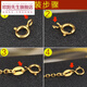 Mr. Ouyang Mr. Ouyang 18K gold button pearl necklace buckle spring connection buckle and bracelet buckle accessories No. 7 buckle + 1 double circle LW gold color