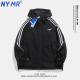 
NY-MR trendy brand co-branded work jacket for men and women same style spring and autumn outdoor casual hooded trendy charge jacket top JKCY-9276# Rice apricot color XL