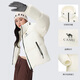 Camel (camello) Serie de diamantes negros chaqueta corta para mujeres New tibia con capucha con capucha a prueba de viento Down chaqueta 724ca6b601, nieve lotus white, feman's s s