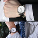 Angepasst an Tissot T063 Echtes Lederband 1583 Original Junya T063610 T063617 T0637A Männer und Frauen 20mm Gurt schwarzer Draht ohne Schnalle 12mm