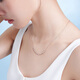 Lukfook Jewelry Platinum 950 Bungee Beads Platinum Necklace Set Price G07TBPN0014 3.93 grams (including labor cost 401 yuan)
