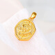 Chi Xing 18K gold hollow relief rose necklace pendant AU750 gold non-demolding rich and wishful Chinese Valentine's Day gift 18