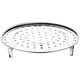 Stainless steel steaming tray, steamer, thickened water-proof steaming tray, steaming rack, steamer grate, kitchen steaming bread and steamed buns cooking utensils (multifunctional steaming tray), height 4CM 20cm