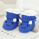 Zapatos y calcetines de lana para bebés recién nacidos tejidos a mano Miduer, protección para los pies, zapatos previos al paso para bebés de mes completo, además de zapatos de terciopelo y algodón de suela suave espesa, azul oscuro de invierno (más zapatos de lana de terciopelo) 11,5 Recomendado para bebés de 0 a 1 año