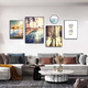 
Mohu (mohu) living room decoration painting sofa background wall mural modern simple landscape landscape painting TV wall high-end new style hanging painting Travel diary 15939 (including wall clock) Art crystal porcelain combination-black frame
