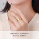 Zokai gold ring for women 999 pure gold ancient method couple ring live and adjustable birthday gift about 9.84 grams