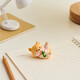 Cute cartoon Shiba Inu desktop ornaments mini puppies and kittens simulated animal model toys micro landscape decorations 5 Shiba Inu combination + small basket
