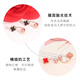 Zhongxin Jewelry Four-leaf Clover Color Gold Earrings Women's 18k Gold Twist Screw Hook Earrings Small 750 Rose Gold Ear Hook Ear Buckle Double Ear Hole Red Four-leaf Clover Hook Earrings (Single Edition)