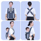 Xin Manyue Baby Strap Summer Traditional Old-style Four-Claw Strap Front-Holding Back-Back Baby Going Out Simple Holding Baby Blue Large Polka Dot Four-Claw Buckle (18-40Jin [Jin equals 0.5 kg]) Upgraded Version
