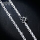 SHENGSHIQIYUAN pt950 platinum necklace men's platinum platinum necklace men's thick chain strong trendy men's versatile plain chain clavicle chain 42-44 grams 50-52 cm thick about 4.5mm