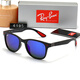 
Ray.Ban 2023 European and American men and women polarized sunglasses fashion trend travel vacation sunglasses Mens sunglasses black frame black gray film