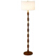 French medieval wabi-sabi style floor lamp living room American retro ash wood bedroom high-end atmosphere decorative table lamp - walnut color - height 59cm - 16W supports Xiao Ai classmates - infinite dimming - free remote control
