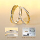 Shenglanxin couple rings, a pair of silver rings, romantic and luxurious love tokens, niche Chinese Valentine's Day gifts for girlfriends on their birthdays, free engraving, Suisui yearly matching rings + certificates