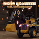 LIVING STONES children's electric car excavator can sit on, adults can dig soil, car can be driven by 2-9 years old, remote control toy car for boys, fully electric, electric digging arm + music light + gift bag, large excavator, electric car for children aged 1-3 years old