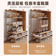 LEADTEK Shoe Cabinet Door Entrance Cabinet Solid Wood Shoe Cabinet Household Door Multi-layer Household Shoe Storage Integrated Wall-Back Entrance Cabinet [Shop Manager Recommended] Cherry Wood 100*32*100