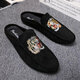 Tianguang old Beijing cloth shoes spring and autumn small-size bean shoes male student Korean style trendy society spirit guy versatile lazy shoes 829 black 42