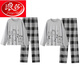 
LangSha 2023 autumn and winter couple pajamas autumn and winter cotton Korean version long-sleeved trousers men and women cartoon loose home clothing set Q15567 M women