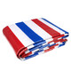 Yuanxing (YUANXING) color striped cloth three-color plastic cloth outdoor thickened rainproof cloth construction site moisture-proof awning cloth sun protection tarpaulin decoration thickened flower rain cloth 4 meters * 5 meters