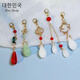 Accessoires de pendentif en épingle à cheveux, accessoires de pendentif, accessoires de cheveux glands, style ancien, accessoires de tremblements de pas faits à la main, verre en verre simple en verre semi-fini L736 [Non. 2] A29-104