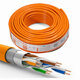 Akihabara (Choseal) Clase 6 Gigabit Cable de red de doble blindaje Super Cat6 Decoración impermeable para el hogar Bajo Super Clase 6 Cable de red de blindaje QS6169A Gray 60m