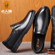 Old man's head (LRT) men's shoes 2024 new genuine leather men's soft-soled cowhide business casual leather shoes middle-aged breathable dad's shoes brand black 17081 39