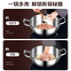 Olla caliente OLOFE, olla de sopa de acero inoxidable 316, cocina de inducción de llama abierta, Baoshikang Yuanbao, olla multifuncional de doble oreja de 32CM