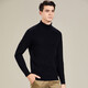 Antonio 100% sheep wool men's autumn and winter turtleneck pure wool bottoming sweater knitted sweater thick black versatile