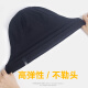 Woolen hat men's extra large head circumference autumn and winter plus velvet warm knitted hat extra large cold hat pullover hat pile hat black suitable for 57-70cm head circumference