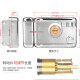 式 玥 outer door lock old-style anti-theft door lock door wooden door iron door lock dual insurance lock 750C-698 left with edges