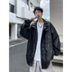 简方位皮衣外套男秋冬季美式复古痞帅炸街感宽松休闲机车服pu皮夹克 wjs-w9274黑色 L
