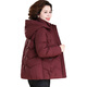 Aimaiyi middle-aged and elderly mothers autumn and winter short clothes and coats grandma autumn and winter velvet thickened hooded clothes for the elderly 196 wine red 4XL 130-145Jin Jin is equal to 0.5 kg
