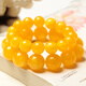 Fat Donglai's same style beeswax bracelets, Russian material, chicken fat yellow, natural old men's raw stone amber, collection 22mm (boys style)