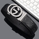 CswnKcsa belt luxury famous men's genuine leather belt round G automatic buckle business casual top layer cowhide belt for boyfriend gun buckle round G pattern ck653 high-end gift box 120cm