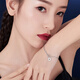 Lukfook Jewelry Platinum 950 Love Circle OT Buckle Platinum Bracelet for Gift Price L04TBPB0014 5.02g (including labor cost 462 yuan)