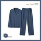 Men's pajamas, men's pure cotton, fat, larger and thickened, spring and autumn long-sleeved cardigans, two-piece set, 898 Recommended 125-145Jin[Jin equals 0.5 kg] XL