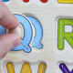 Hongyu Zhijie wooden puzzle animal car cognitive hand-catch board toy infant and child early education digital letter wooden board lowercase English letter hand-catch board